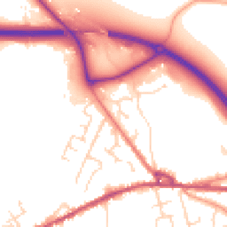 Daytime road noise heatmap for SK23 0HT