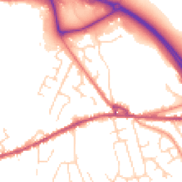 Daytime road noise heatmap for SK23 0HU