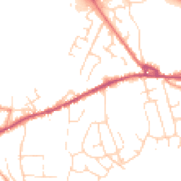 Daytime road noise heatmap for SK23 0HY