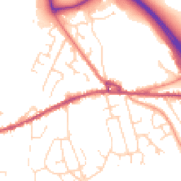 Daytime road noise heatmap for SK23 0HZ