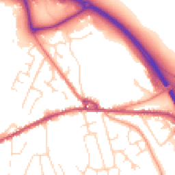 Daytime road noise heatmap for SK23 0JJ