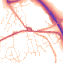 Daytime road noise heatmap for SK23 0NT