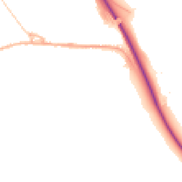 Night-time road noise heatmap for SK23 0PD