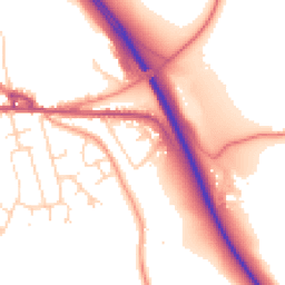 Daytime road noise heatmap for SK23 0PS