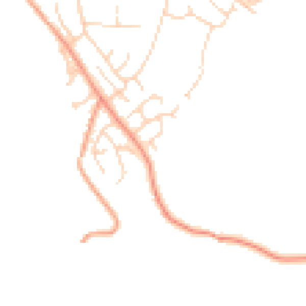Daytime road noise heatmap for SK23 0XT