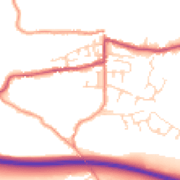 Daytime road noise heatmap for SK23 6BL