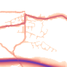 Daytime road noise heatmap for SK23 6BQ
