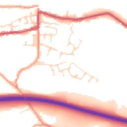 Daytime road noise heatmap for SK23 6BW