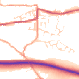 Daytime road noise heatmap for SK23 6DF