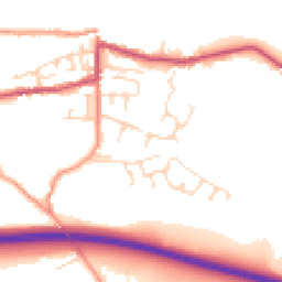 Daytime road noise heatmap for SK23 6DQ