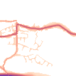 Daytime road noise heatmap for SK23 6DS