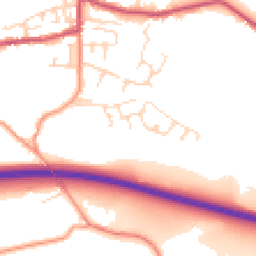 Daytime road noise heatmap for SK23 6EP