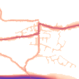 Daytime road noise heatmap for SK23 6ET