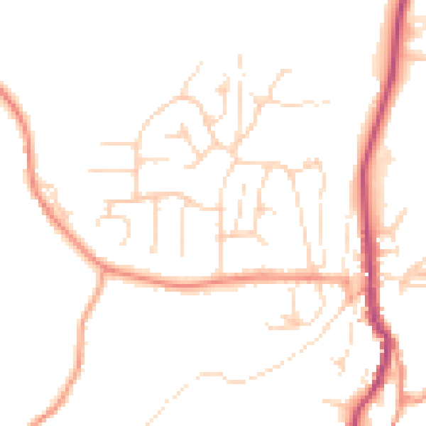Daytime road noise heatmap for SK23 7BU