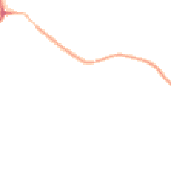 Night-time road noise heatmap for SK23 7HG