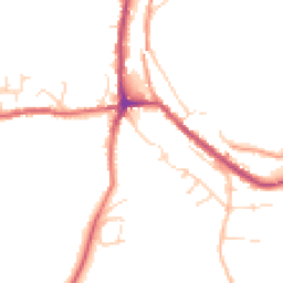 Daytime road noise heatmap for SK23 7JG