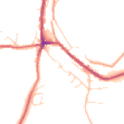 Daytime road noise heatmap for SK23 7JW