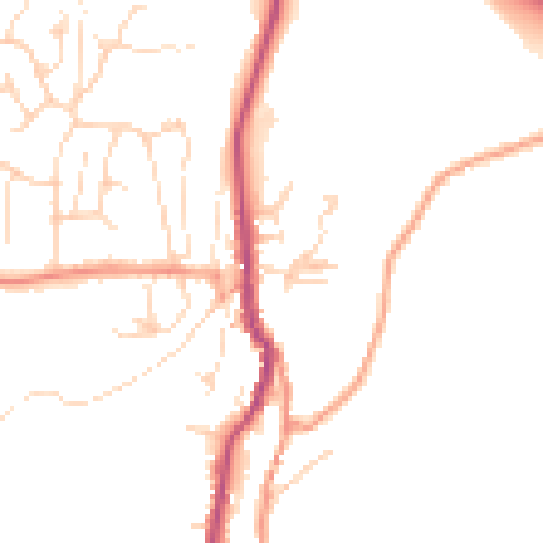 Daytime road noise heatmap for SK23 7LR