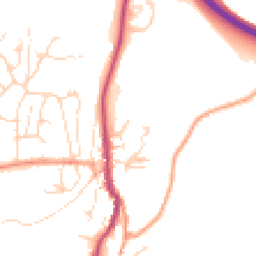 Daytime road noise heatmap for SK23 7LX