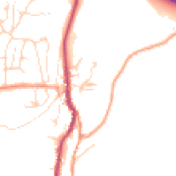 Daytime road noise heatmap for SK23 7NB
