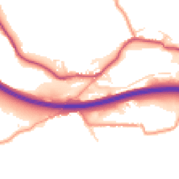 Daytime road noise heatmap for SK23 7NE