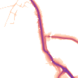 Daytime road noise heatmap for SK23 7PE
