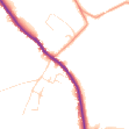 Daytime road noise heatmap for SK23 7PQ