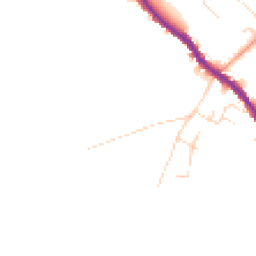 Daytime road noise heatmap for SK23 7PW
