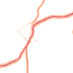 Daytime road noise heatmap for SK23 7TE