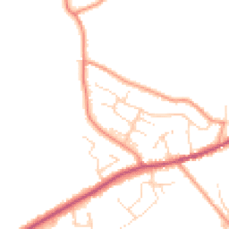 Daytime road noise heatmap for SK23 9SE
