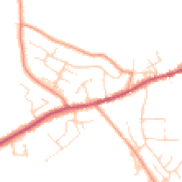 Daytime road noise heatmap for SK23 9TJ