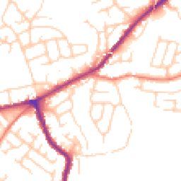 Daytime road noise heatmap for SK6 1BD