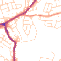 Daytime road noise heatmap for SK6 1BJ