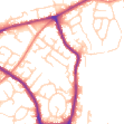 Daytime road noise heatmap for SK6 1DE