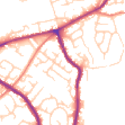 Daytime road noise heatmap for SK6 1DG