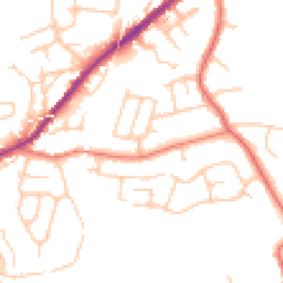 Daytime road noise heatmap for SK6 1LL