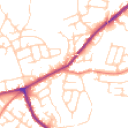 Daytime road noise heatmap for SK6 1NB