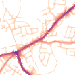 Daytime road noise heatmap for SK6 1NF