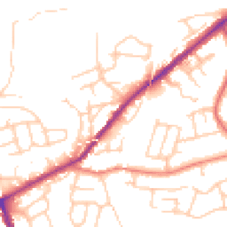 Daytime road noise heatmap for SK6 1RW
