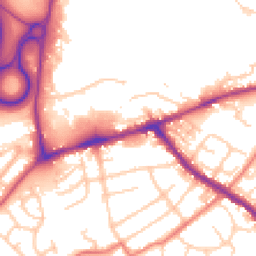 Daytime road noise heatmap for SK6 2AN