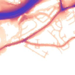 Daytime road noise heatmap for SK6 2BZ