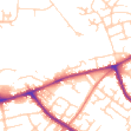 Daytime road noise heatmap for SK6 2DW