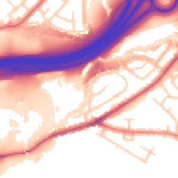 Daytime road noise heatmap for SK6 2EG
