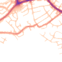 Daytime road noise heatmap for SK6 2HB