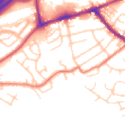 Daytime road noise heatmap for SK6 2HE