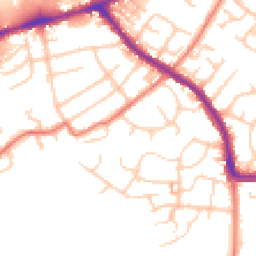 Daytime road noise heatmap for SK6 2JZ