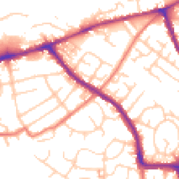 Daytime road noise heatmap for SK6 2NL