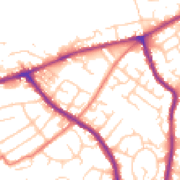 Daytime road noise heatmap for SK6 2PZ