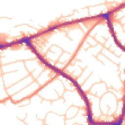 Daytime road noise heatmap for SK6 2QA