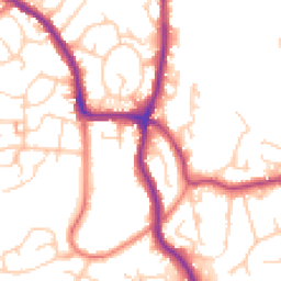 Daytime road noise heatmap for SK6 3AZ
